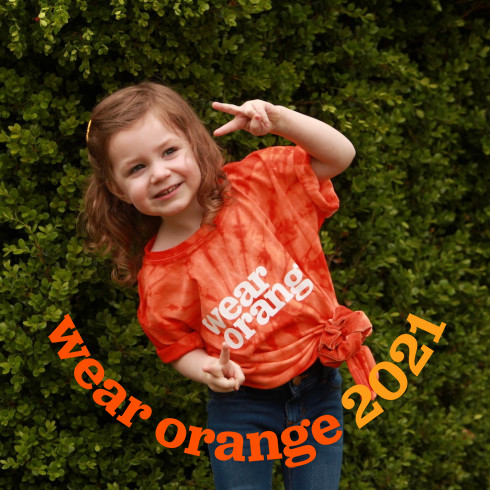 Wear Orange photo frame that says Wear Orange 2021