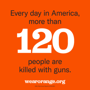 Every day in America, more than 120 people are killed with guns.