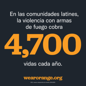 En las comunidades latines, la violencia con armas de fuego cobra 4,700 vidas cada año.