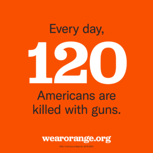 Every day, 120 Americans are killed with guns.
